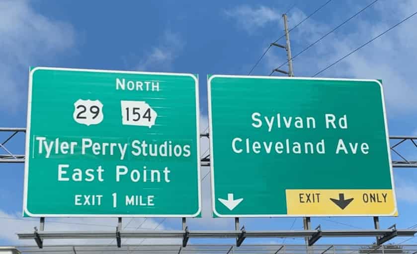 East Point, GA - Tyler Perry Studios Highway Sign